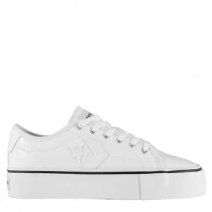 Image of Converse Replay Platform Trainers - White Mono