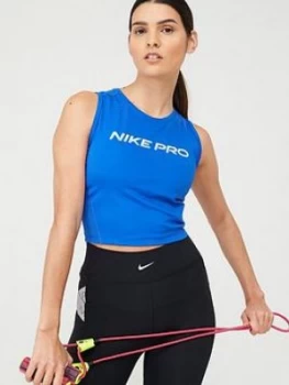 Image of Nike Training Pro Crop Tank Top - Royal
