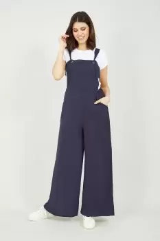 Image of Navy Linen Dunagrees