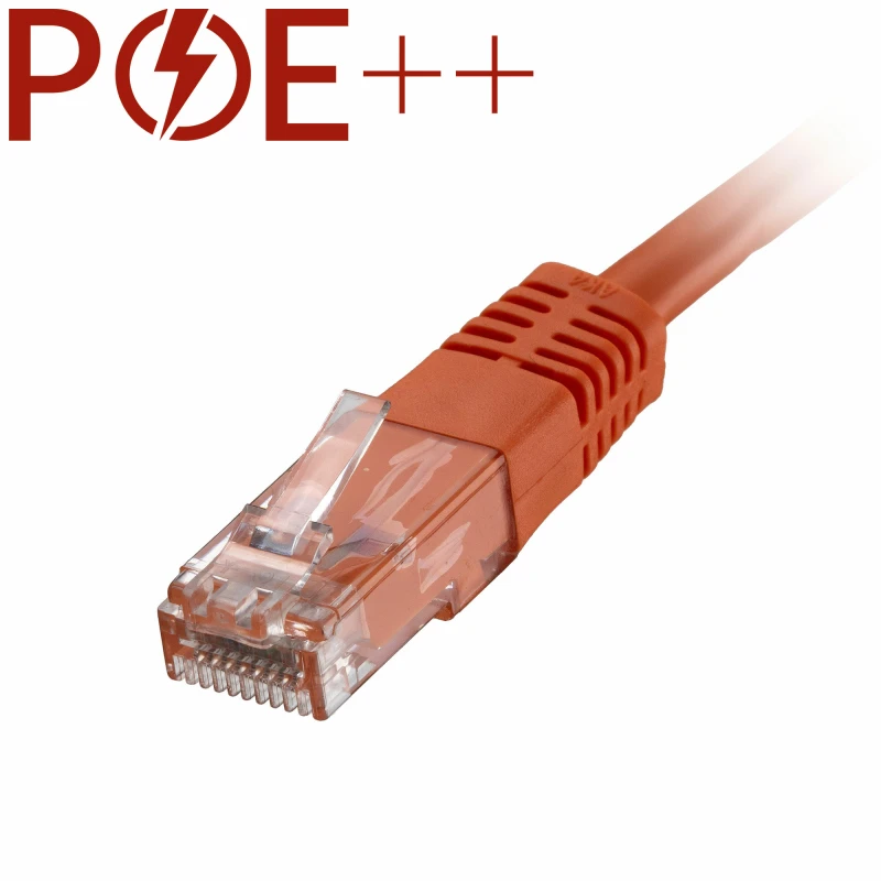 Image of Cablenet 2m Cat6 RJ45 Orange U/UTP PVC 24AWG Flush Moulded Booted Patc