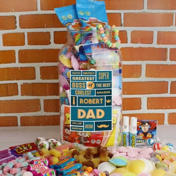Image of Best Dad - Retro Sweet Large Jar