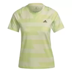 Image of adidas Fast Allover Print T-Shirt Womens - Green