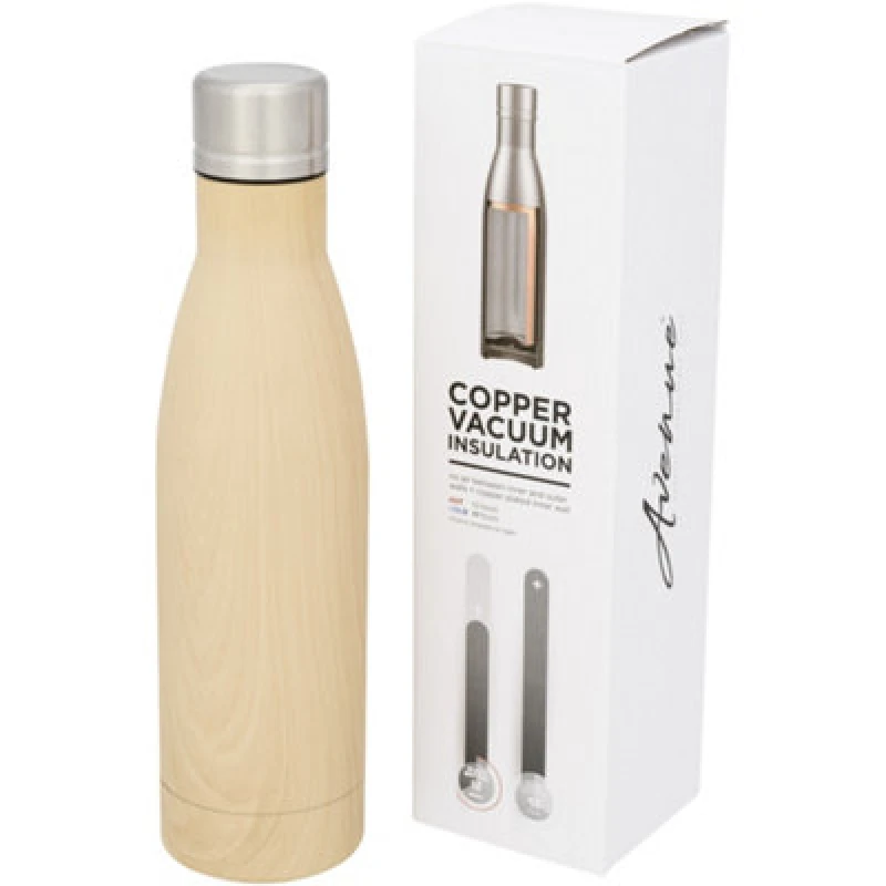 Image of Avenue Avenue Vasa Copper Vacuum Insulated Bottle in Cream Cream One Size Unisex 5057819947335