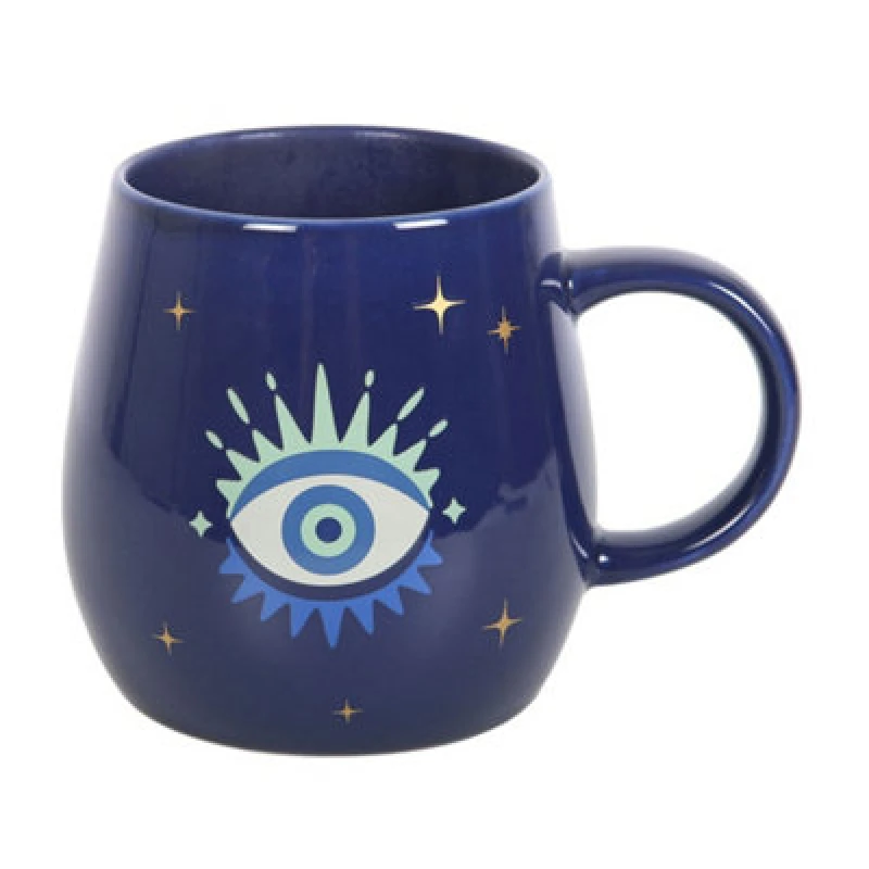 Image of Something Different Something Different All Seeing Eye Heat Changing Mug in Blue Blue One Size Unisex 5063425322381