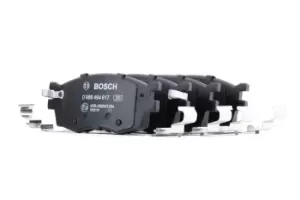 Image of Bosch Brake pad set HYUNDAI,KIA 0 986 494 617 581011GA00,581011GE00,581011JA10 581011GA00,581011GE00