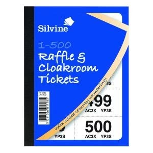 Image of Cloakroom and Raffle Tickets 1-500 Pack of 12 CRT500
