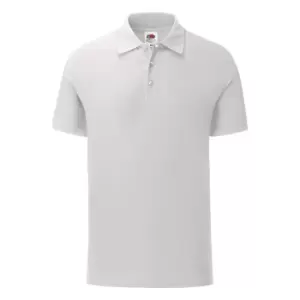 Image of Fruit Of The Loom Mens Tailored Poly/Cotton Piqu Polo Shirt (3XL) (White)
