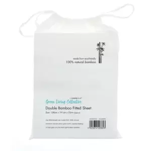 Image of Home & Living Bamboo Fitted Sheet (King) (White) - White