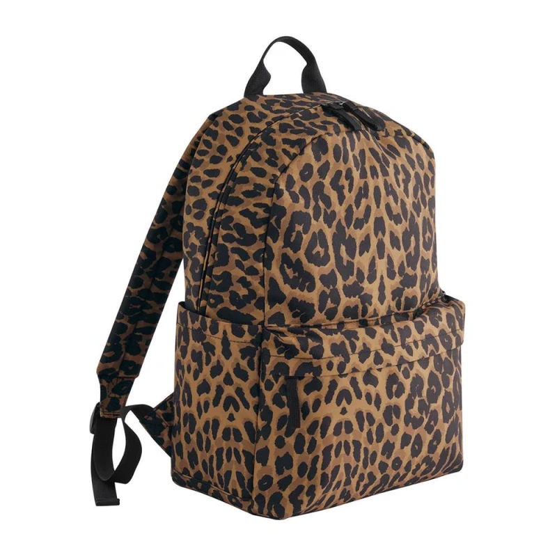 Image of Bagbase Mens Leopard Print Backpack Multicolor Male