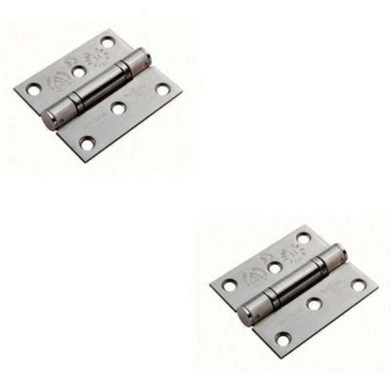 Image of Loops 2x PAIR 76 x 67 x 2.5mm Ball Bearing Hinge Satin Stainless Steel Interior Door Metallics