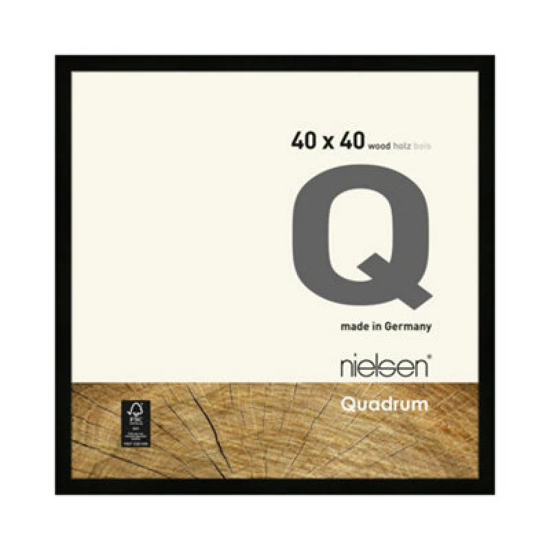 Image of Nielsen Quadrum 40 X 40Cm Black Wooden Picture Frame