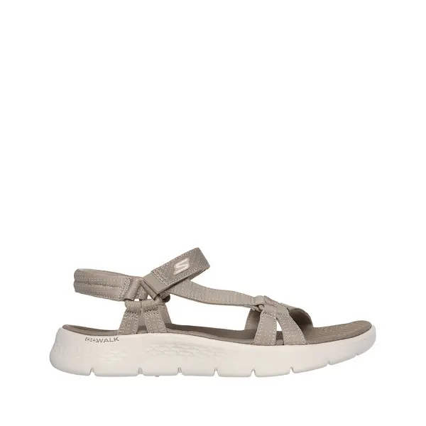 Image of Skechers Go Walk Flex Heather Strap Sandal - Taupe Textile Brown VT2NI Female 3,4,5,6,7,8