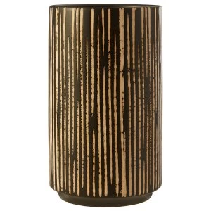 Image of Premier Housewares Kiso Large Vase - Black/Cream Finish