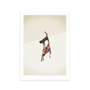 Image of East End Prints Cat 2 Print Blue/Pink/Yellow