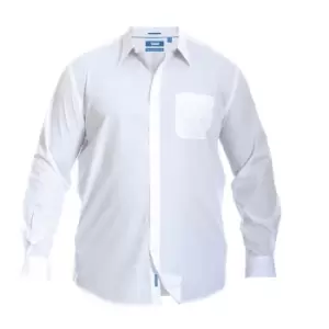 Image of Duke Mens Aiden Kingsize Long Sleeve Classic Regular Shirt (7XL) (White)