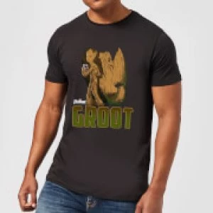 Image of Avengers Groot Mens T-Shirt - Black - M