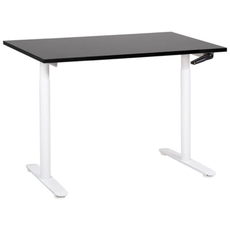 Image of Beliani Manual Adjustable Standing Desk Destinas Black/ White 120 Cm 72 Cm