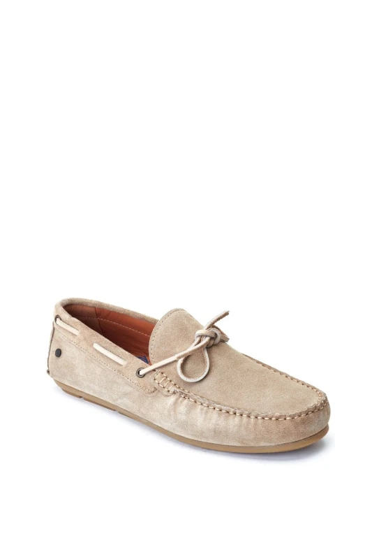 Image of Base London Base London Men Brooks Driver Shoe in Beige Size: 8 Beige 8 Male 5038538364146