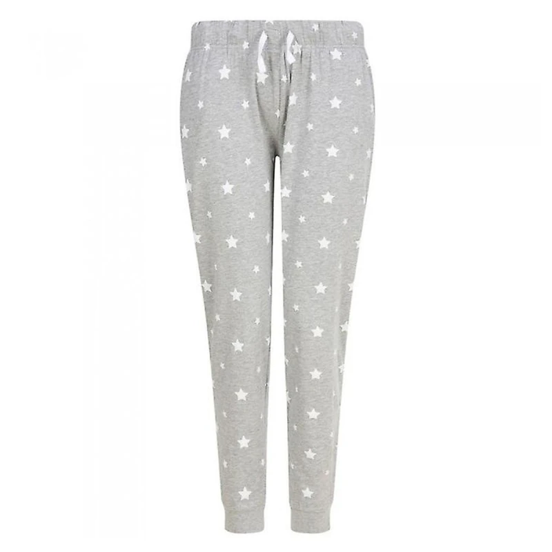 Image of SF Mens Stars Cuffed Lounge Pants in Pale Grey Size: XS Pale Grey Male XS