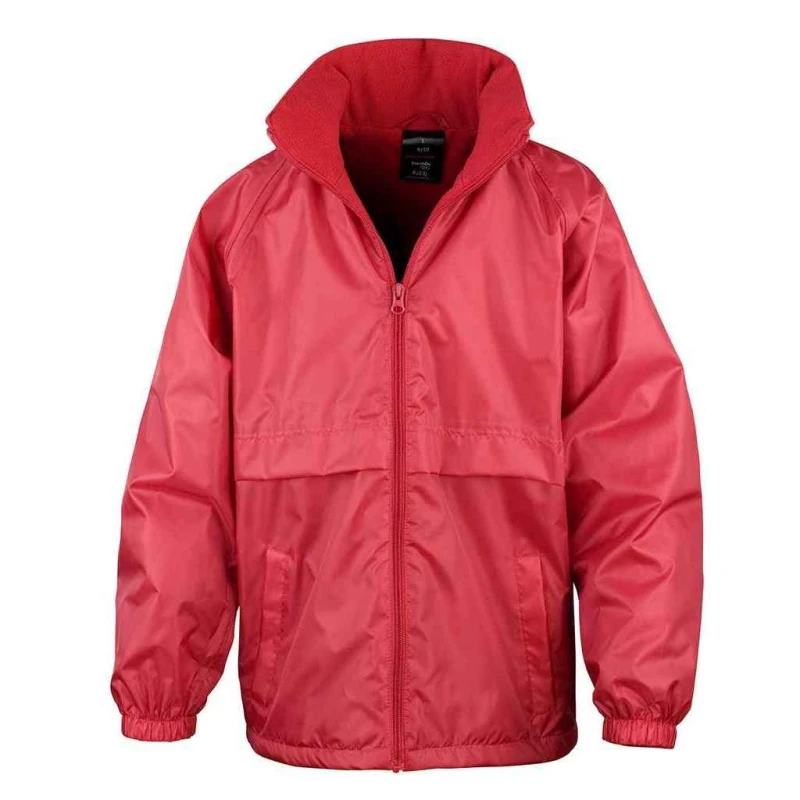Image of Result Core Fleece Lined Jacket in Red Size: 3-4 Years Red Unisex 3-4 Years