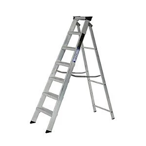 Image of Youngman Industrial 7 Tread Builders Aluminium Stepladder