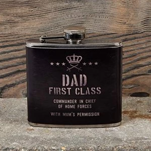 Image of Military Heritage 5oz Hip Flask - Dad First Class