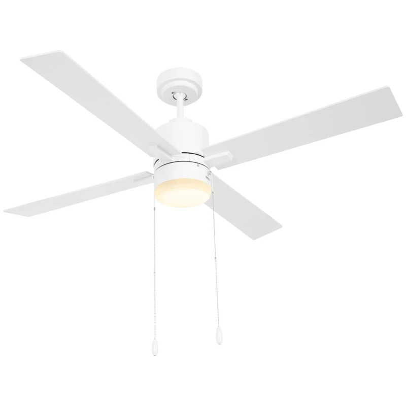 Image of HOMCOM Homcom - Mounting Reversible Ceiling Fan with Light, Pull-chain White 5056725516772