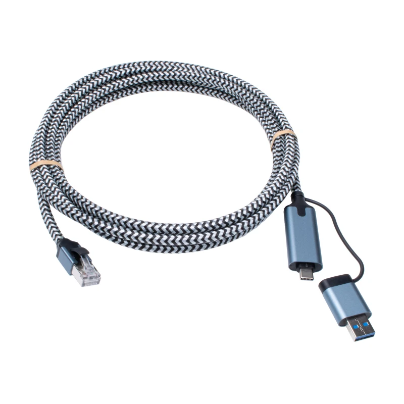 Image of Cablenet CNL 5M USB-C 3.2+USB-A - RJ45 1G networking cable Cat6 U/FTP