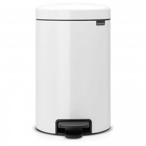 Image of Brabantia New Icon 12 Litre Pedal Bin - White