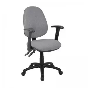 Image of Vantage 100 2 lever PCB operators chair with adjustable arms - grey