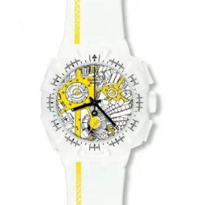 Image of Mens Swatch Street Map Yellow Chronograph Watch