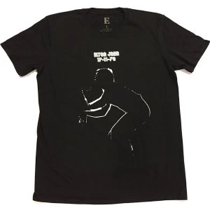Image of Elton John - 17.11.70 Album Unisex Small T-Shirt - Black