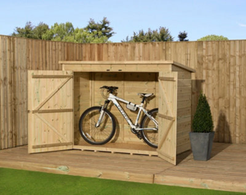 Image of Empire Sheds 6X3 Empire Bike Store Pressure Treated Pressure Treated Tongue And Groove Wooden Garden Shed (6' X 3' / 6ft X 3ft) (6X3)