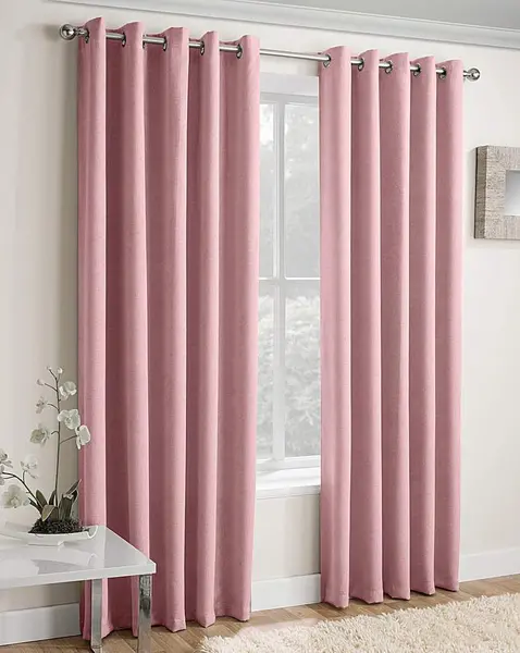 Image of JD Williams Vogue Light Filtering Eyelet Curtain Blush 229 x 229cm YK67828