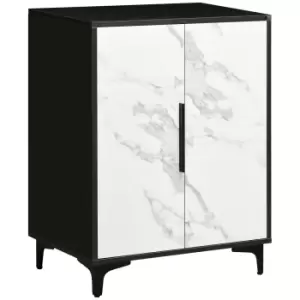Image of Stylish Storage Cabinet w/ 2-tier Storage Shelf for Living Room