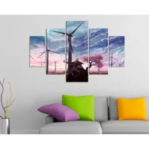 Image of ST145 Multicolor Decorative MDF Painting (5 Pieces)