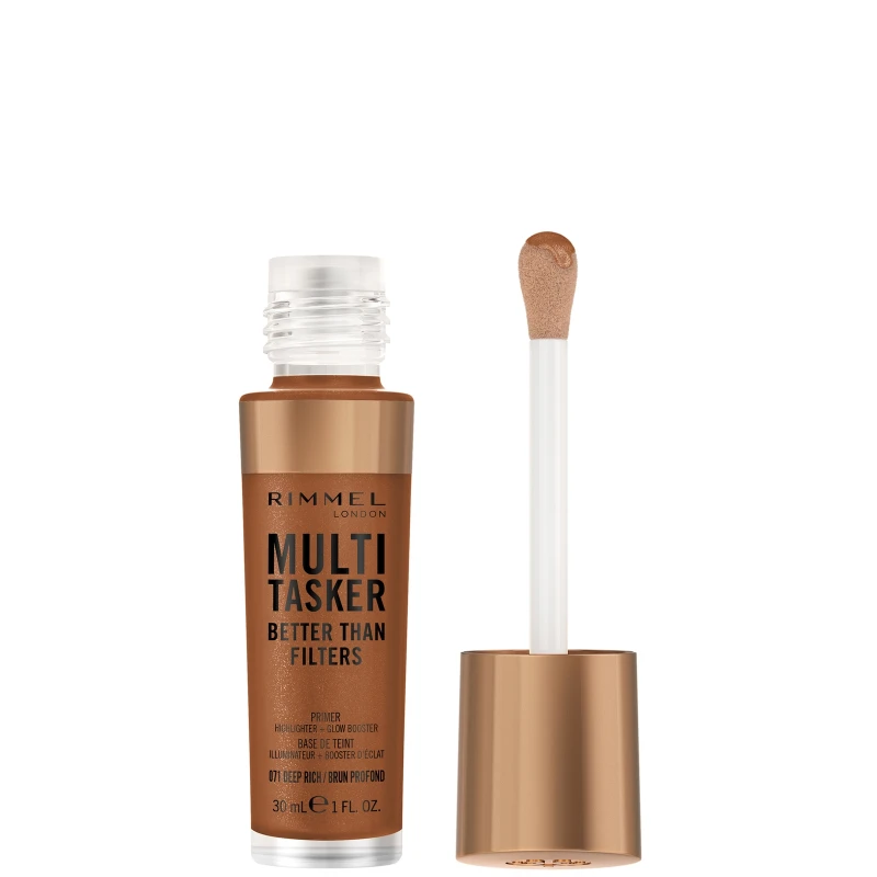 Image of Rimmel London Multi-Tasker Better Than Filters Glow Boosting Primer 30ml (Various Shades) - 071 Deep Rich