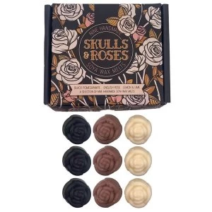 Image of Set of 9 Handmade Soya Wax Melts - Skulls & Roses