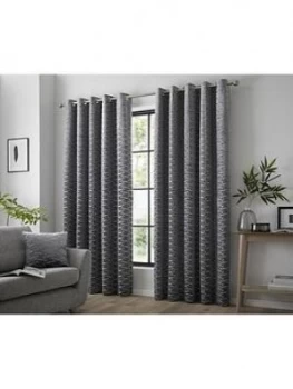 Image of Curtina Kendall Eyelet Curtains 66X90