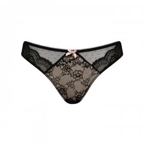 Image of Figleaves Juliette Lace Brazilian Briefs - Black