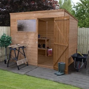 Image of Mercia Pressure Treated Shiplap Pent Shed - 8 x 6ft