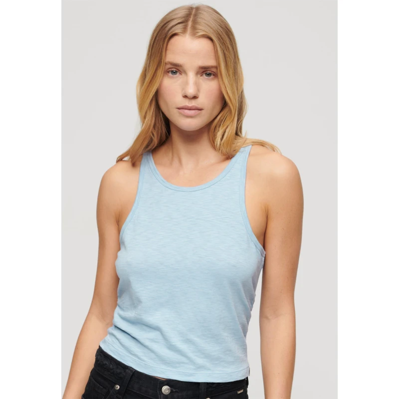 Image of Superdry Ruched Tank Top - Blue Blue 6