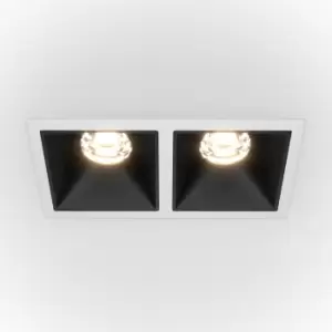 Image of Maytoni Alfa LED Twin Dimmable Recessed Downlight White, Black, 900lm, 3000K