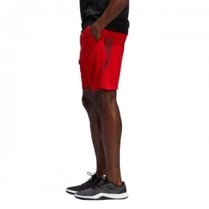 Image of adidas adidas Mens Kraft 3-Stripes Shorts - Red/Black