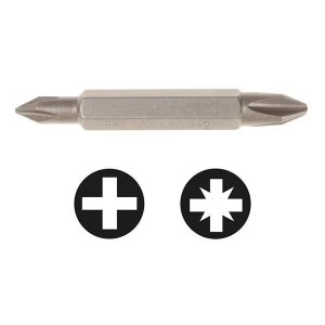 Image of IRWIN Screwdriver Bits PH2/PH2 Double-Ended 50mm (Pack 2)