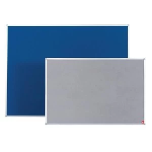 Image of 5 Star Office 900 Felt Noticeboard with Fixings and Aluminium Trim Blue