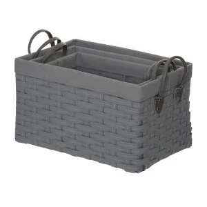 Image of Premier Housewares Lida Nesting Storage Baskets - Grey