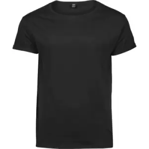 Image of Tee Jays Mens Roll-Up T-Shirt (M) (Black)