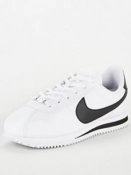 Image of Nike Cortez Basic Junior Trainers - White/Black, Size 4