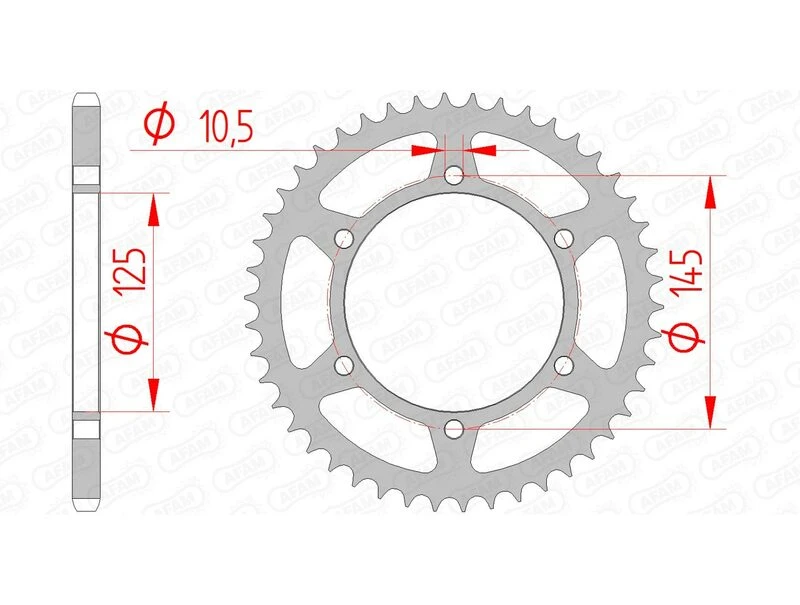 Image of Steel Standard Rear Sprocket 12305 - 520